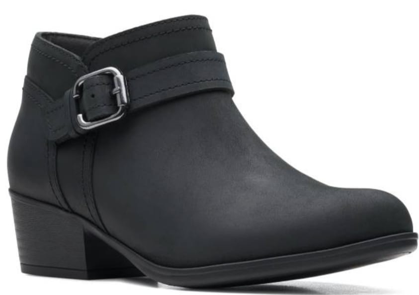 BOTINES NEGROS HEBILLA CLARKS MUJER