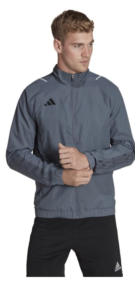 POLERON DEPORTIVO GRIS ADIDAS