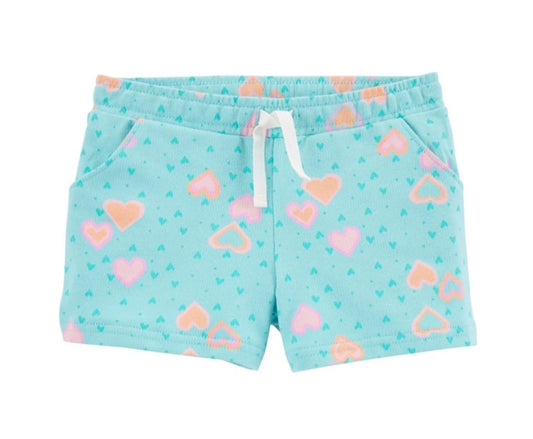 SHORT VERDE AGUA CORAZONES CARTER'S