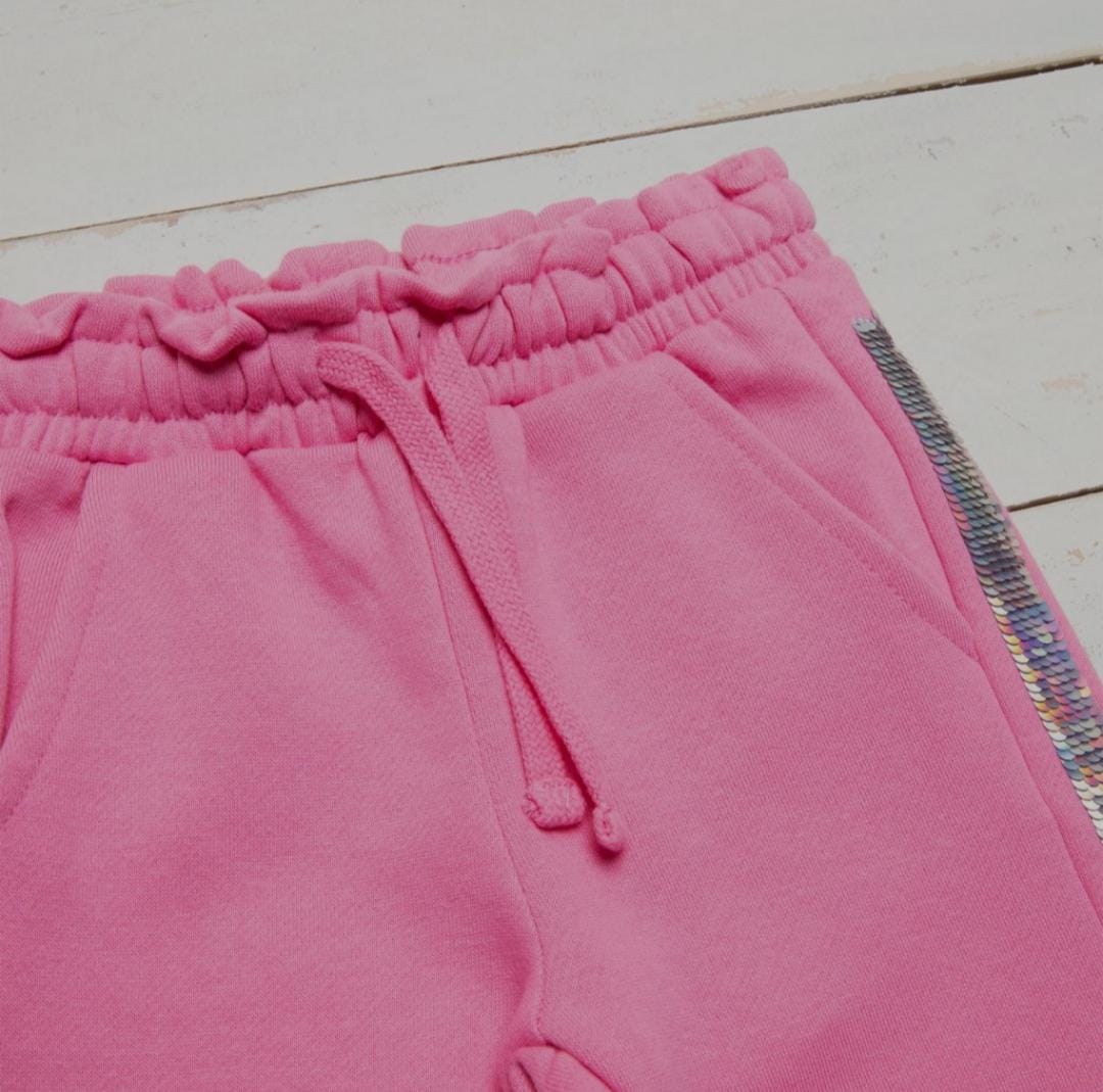 PANTALON ALGODON ROSADO LENTEJUELAS YAMP!