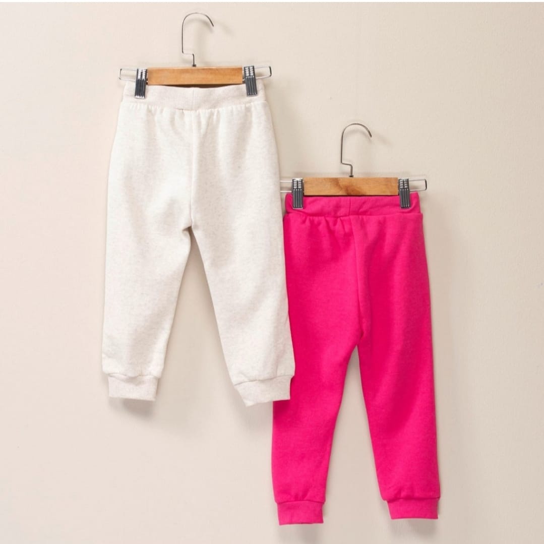 PACK 2 PANTALONES BLANCO/ROSADO YAMP