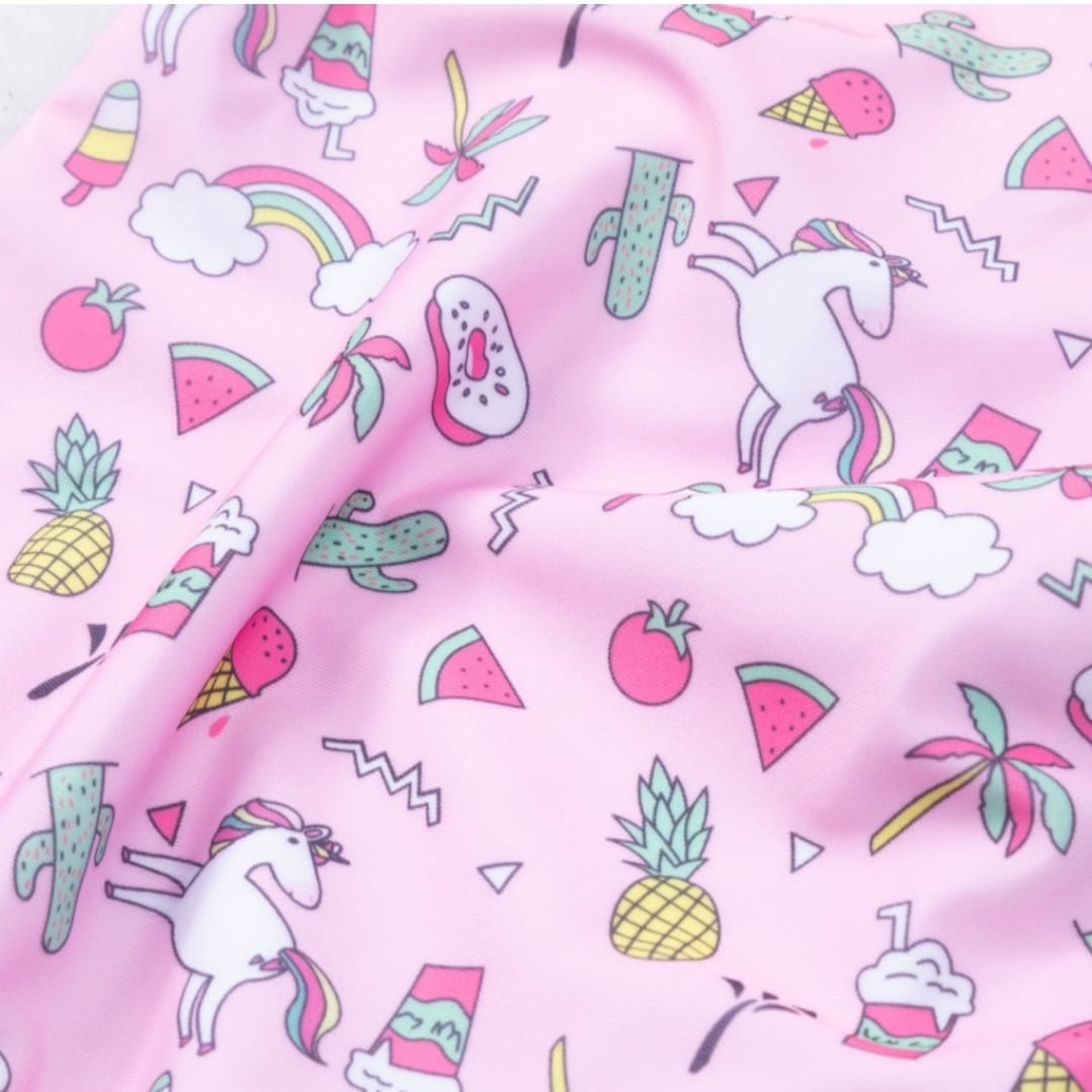 TRAJE DE BAÑO ROSADO UNICORNIOS YAMP!