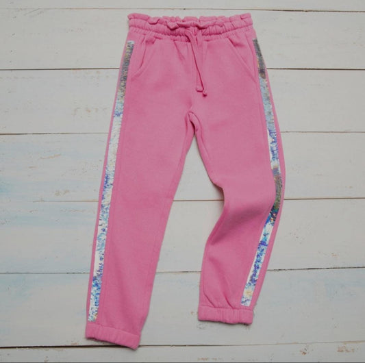 PANTALON ALGODON ROSADO LENTEJUELAS YAMP!