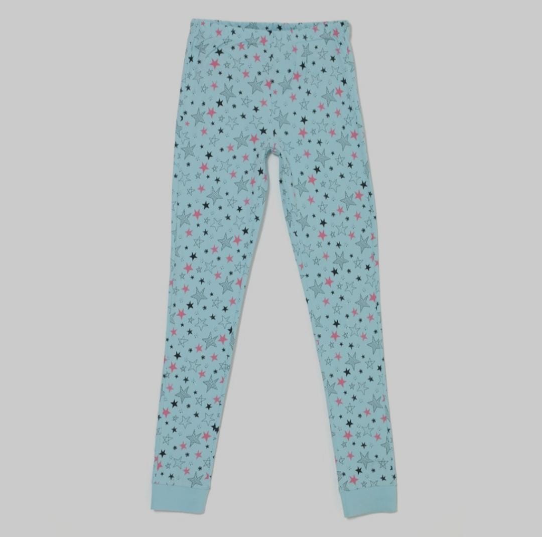 CONJUNTO PIJAMA CELESTE ESTRELLAS ELV