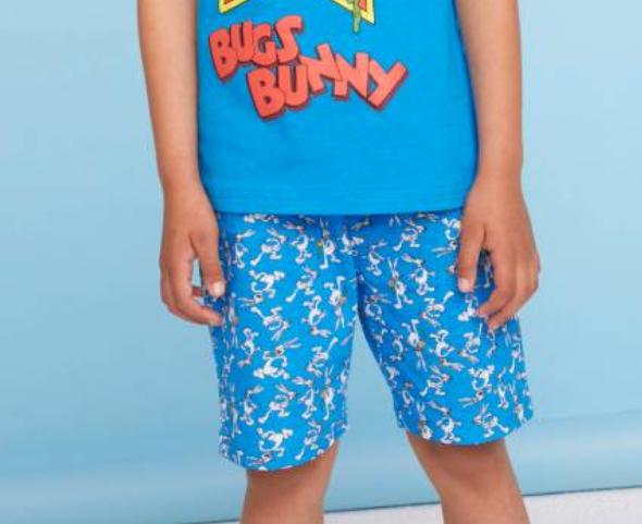 SHORT LOONEY TUNES AZUL