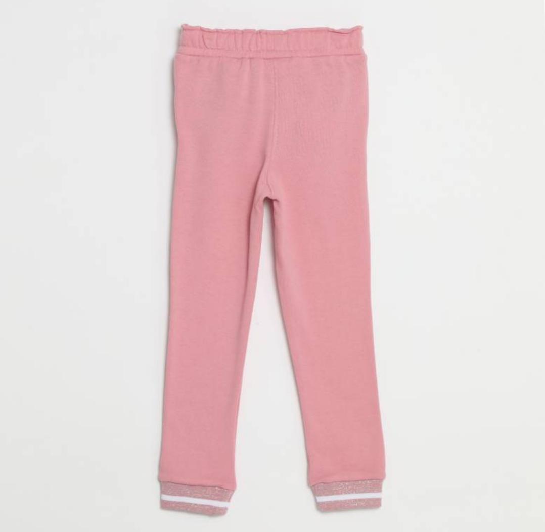 PANTALON BUZO LUREX PRG 2 ROSE 2 YAMP NIÑA BRILLO