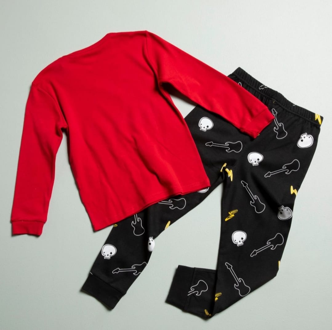 CONJUNTO PIJAMA ROJO / NEGRO YAMP!